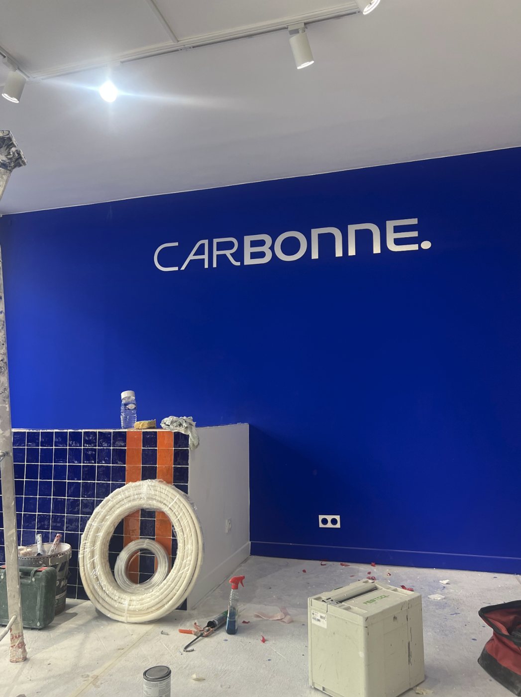 Carbonne pendant le chantier